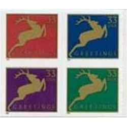#3367a Deer, Booklet Pane of Four from Vending Book #BK276B