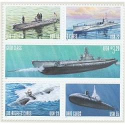 #3373-77 Submarines, Set of Five Booklet Singles