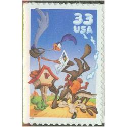 #3391a Wile E. Coyote, Single Stamp from Regular Souvenir Sheet