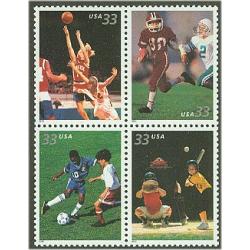#3402a Youth Team Sports, Block of Four