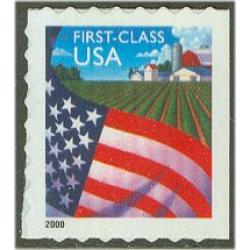 #3450 Flag over Farm, Self-adhesive Die-cut 8 ATM Booklet Single