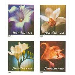 #3454-57 Four Flowers, Set of Four Singles 10½x10¾