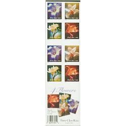#3457e Flowers, Double-sided booklet of 20