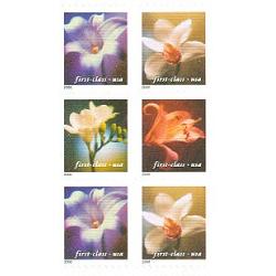#3457c Flowers, Pane of Six from Vending Booklet