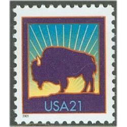 #3467 Bison, Water-Activated Sheet Stamp