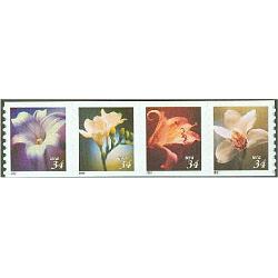 #3478-81 Four Flowers, Set of four Coil Singles