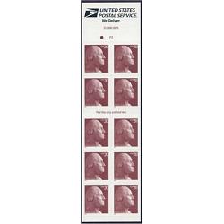 #3482a Washington, Convertible Pane of 10 Die-cut 11¼x11