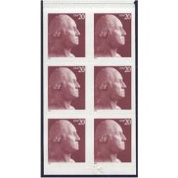 #3482c Washington, Booklet Pane of 6 Die-cut 11¼x11