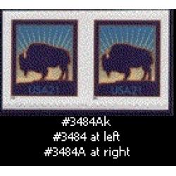 #3484Ak Bison Pair, #3484 at left #3484A at right