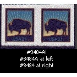 #3484Al Bison Pair, #3484A at left, 3484 at right