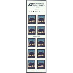 #3484d Bison Booklet Pane of 10 (Convertible Booklet)