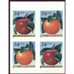 #3494b Apple & Orange Pane of Four