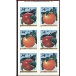 #3494c Apple & Orange, Pane of Six