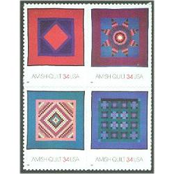 #3524-27 Amish Quilts, American Treasures Series, Four Singles