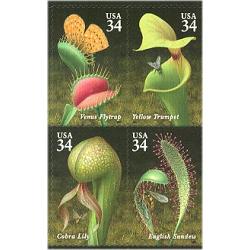 #3528-31 Carnivorous Plants, Four Singles