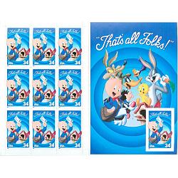 #3535 Porky Pig Looney Tunes, Special Die-cut Souvenir Sheet