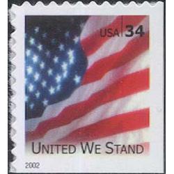 #3549Bv United We Stand, Single from Double-sided Booklet, 10½x1