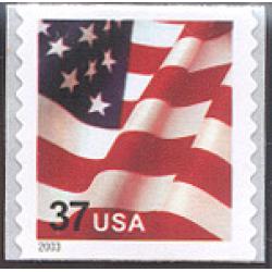 #3632A USA & Flag, Coil Die-cut 10¼