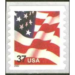 #3633 USA & Flag, Self-adhesive Coil Stamp
