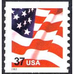 #3633A USA & Flag, Self-adhesive Coil Die-cut 8½