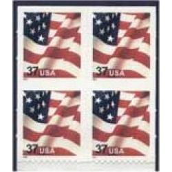 #3634c USA & Flag, Booklet Pane of Four