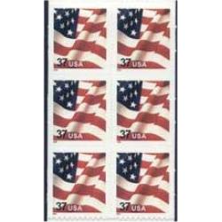 #3634d USA & Flag, Booklet Pane of Six