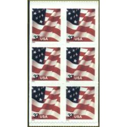 #3636b USA & Flag, Pane of Six