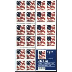 #3636c USA & Flag, Double-sided Pane of 20