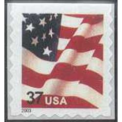#3637 USA & Flag, Single Stamp from ATM Pane