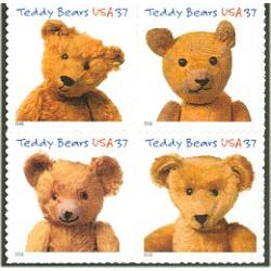 #3656a Teddy Bears, Block of Four