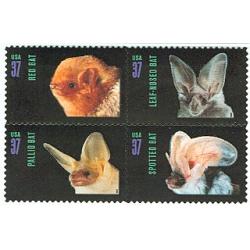 #3664a American Bats, Block of Four