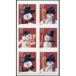 #3691c Snowman Booklet Pane of Six