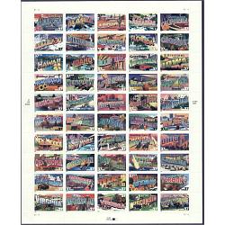 #3696-3745 Greetings from America 37¢ Sheet of 50 Stamps