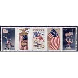 #3780a Old Glory, Strip of Five