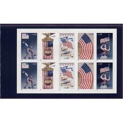 #3780b1 Old Glory, Pane of Ten, Flag on Backing Paper 1