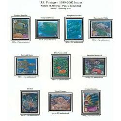 #3831a-j Pacific Coral Reef, Nature of America Set of Ten Single