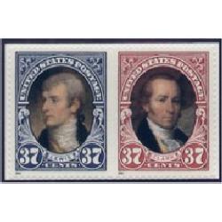 #3856a Lewis & Clark Portraits, Horizontal Booklet Pair