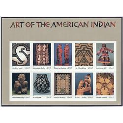 #3873 Art of the American Indian, Sheet of Ten