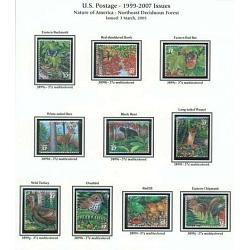 #3899a-j Northeast Deciduous Forest Nature of America Set of Ten