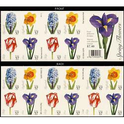 #3903b Spring Flowers, Double-sided Booklet of 20