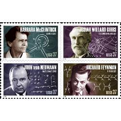 #3909a American Scientists, Block of Four