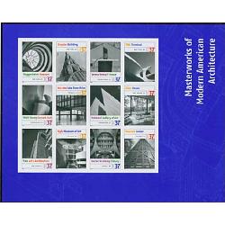 #3910 Masterworks of Modern American Architecture, Sheet of 12