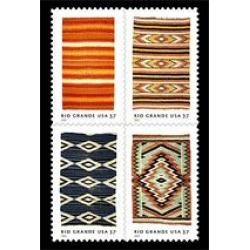 #3929a New Mexico Rio Grande Blankets, Block of Four, American Treasures Series