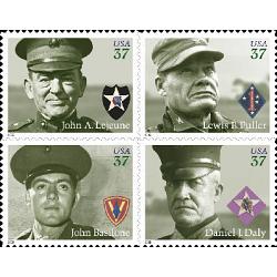 #3964a Distinguished Marines, Block of Four