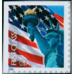 #3973 Flag & Lady Liberty, Non-Denominated (39¢) Single from Convertible Booklet