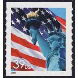 #3981 Flag & Lady Liberty, Coil Die-cut 9½