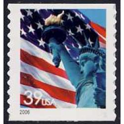 #3982 Flag & Lady Liberty, Coil Die-cut 10¼