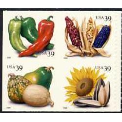 #4016a Crops of The Americas, Pane of Four from Vending Booklet