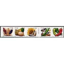 #4017a Crops of The Americas, Strip of Five from Vending Booklet