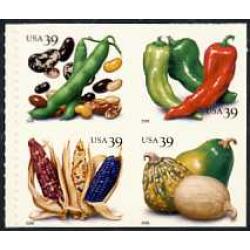 #4017b Crops of The Americas, Pane of Four from Vending Booklet
